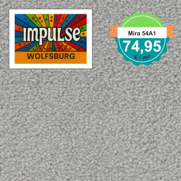 Draufsicht auf Vorwerk Mira 54A1 mit Preisetikett 74,95 €/m²